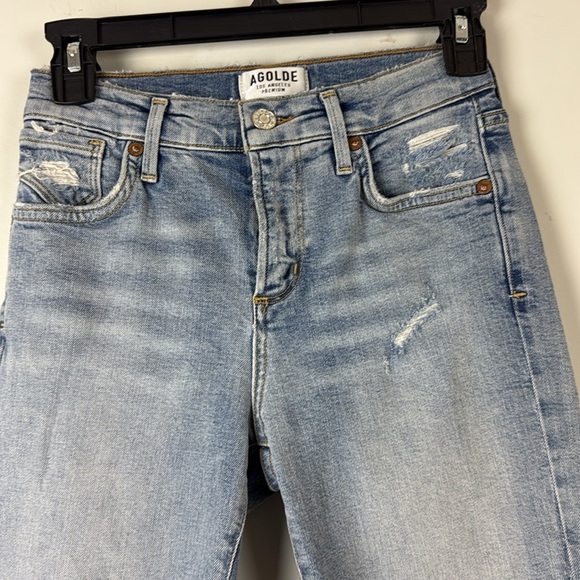Agolde Sophie High Rise Skinny Crop Jeans in Vertigo Size 23 - Picture 3 of 10